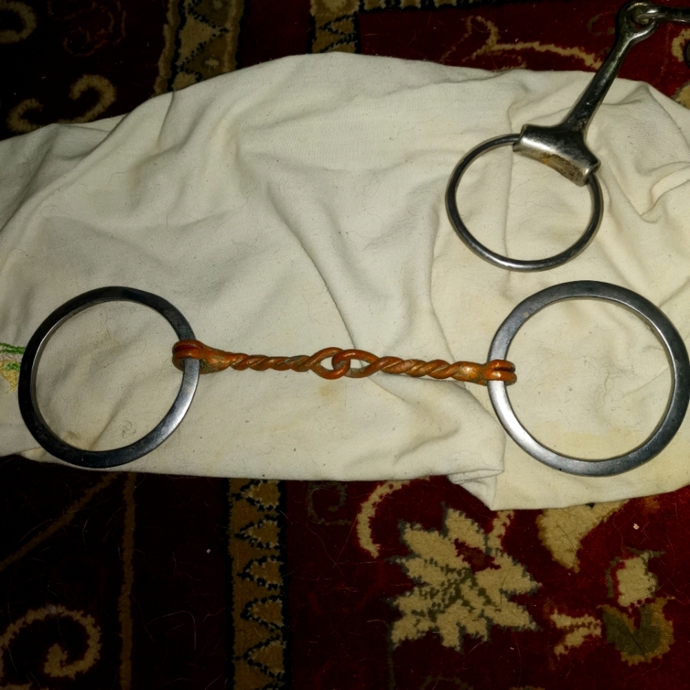 Horse twisted wire o ring snaffle bit